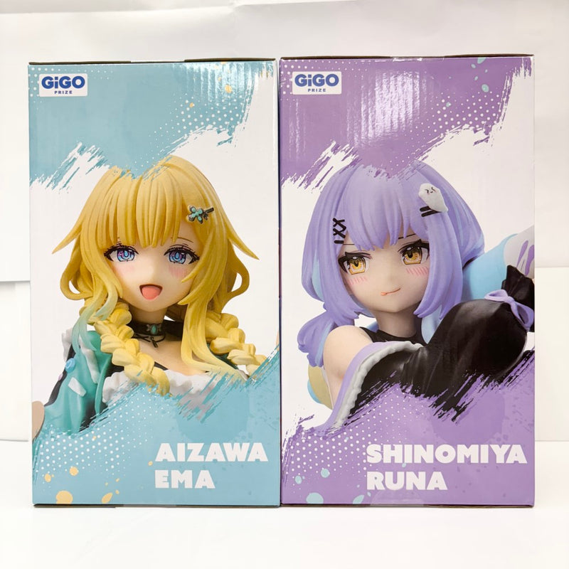 【中古】【未開封】【セット】藍沢エマ、紫宮るな 「ぶいすぽっ!」スケールフィギュア -Play with paint- vol.6 GiGO限定＜フィギュア＞（代引き不可）6585