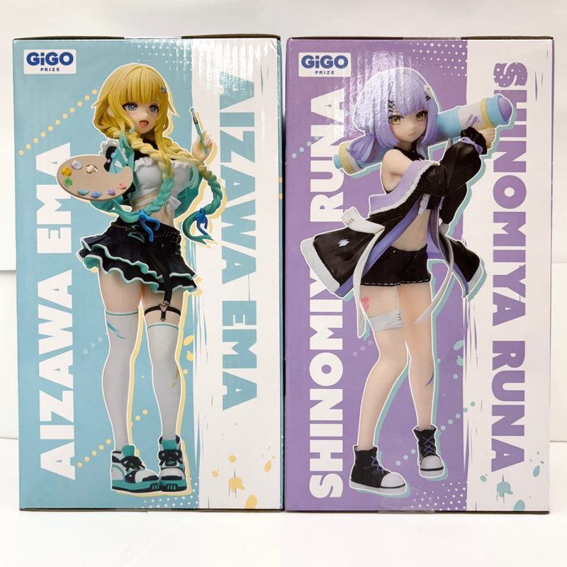 【中古】【未開封】【セット】藍沢エマ、紫宮るな 「ぶいすぽっ!」スケールフィギュア -Play with paint- vol.6 GiGO限定＜フィギュア＞（代引き不可）6585