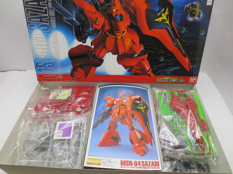 【中古】【未組立】1/100 MG MSN-04 サザビー スペシャルクリア外装パーツ付き 「機動戦士ガンダム 逆襲のシャア」 ガンプラ30周年記念特別企画 [0162028]＜プラモデル＞（代引き不可）6587