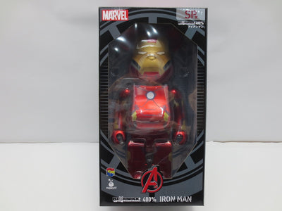 【中古】【開封品】BE＠RBRICK -ベアブリック- 400％ アイアンマン 「Happyくじ MARVEL BE＠RBRICK 2...