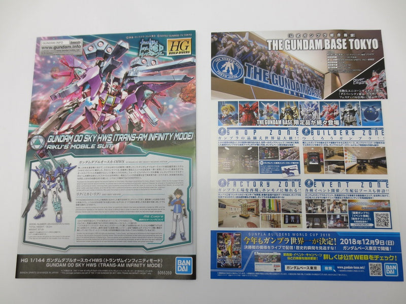 【中古】【未組立】1/144 HGBD GN-0000DVR/S ガンダムダブルオースカイHWS(トランザムインフィニティモード) 「ガンダムビルドダイバーズ」＜プラモデル＞（代引き不可）6587