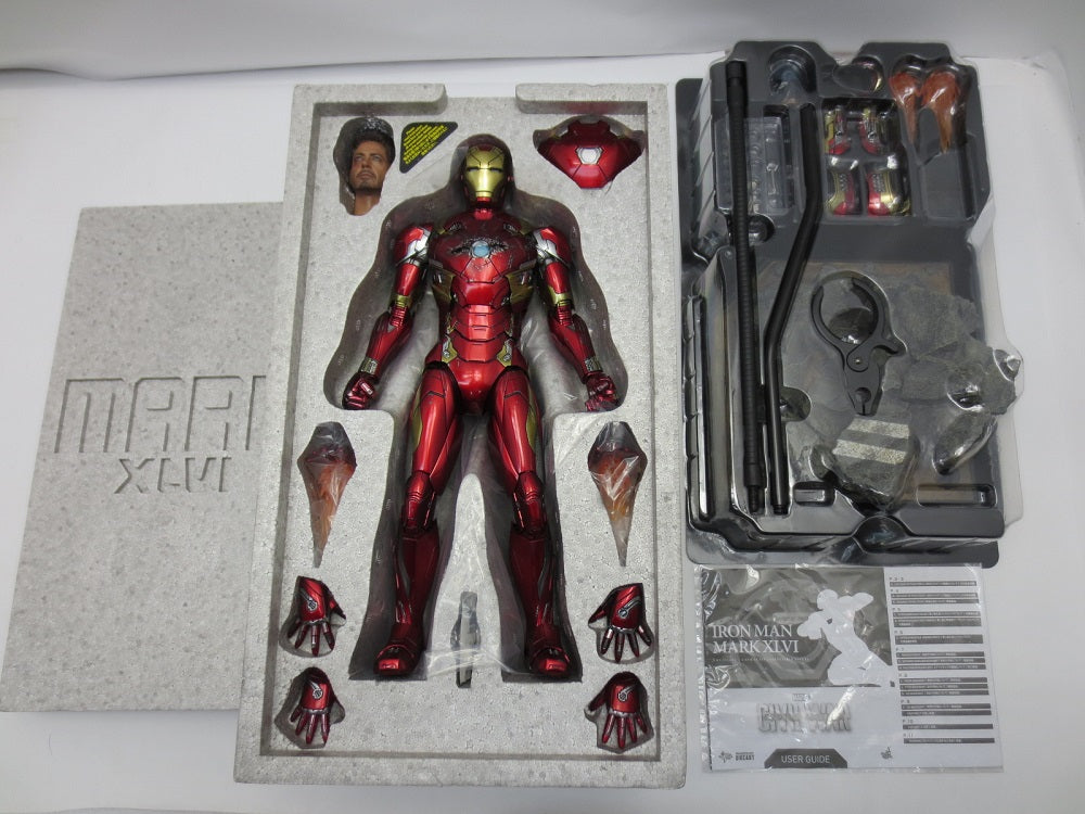 中古】【開封品】アイアンマン マーク46 「シビル・ウォー/キャプテン・アメリカ」 ムービー・マスターピース DIECAST 1/6 アク