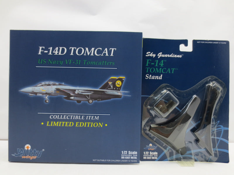 【中古】【開封品】【セット】1/72 F-14D VF-31 TOMCAT US Navy VF-31Tomcatters [WTW-72-009-026]＆1/72 F-14専用ディスプレイスタンド 「スカイガーディアンズシリーズ」 [WT72014S]＜コレクターズアイテム＞（代引き不可）6587