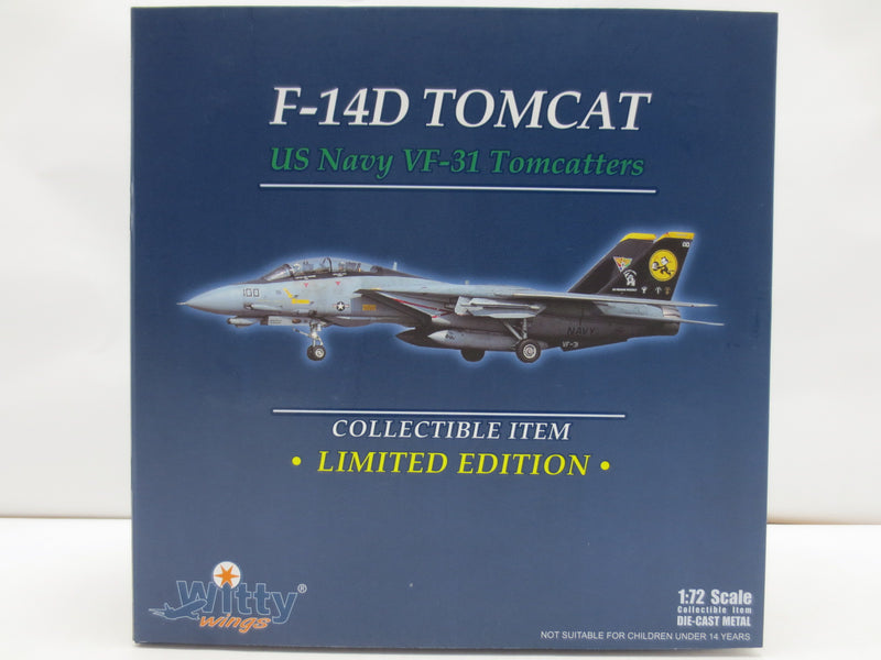 【中古】【開封品】【セット】1/72 F-14D VF-31 TOMCAT US Navy VF-31Tomcatters [WTW-72-009-026]＆1/72 F-14専用ディスプレイスタンド 「スカイガーディアンズシリーズ」 [WT72014S]＜コレクターズアイテム＞（代引き不可）6587