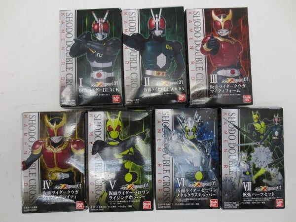 【中古】【内袋未開封】【セット】全7種 「掌動-XX(ダブルクロス)仮面ライダー 01」＜フィギュア＞（代引き不可）6587