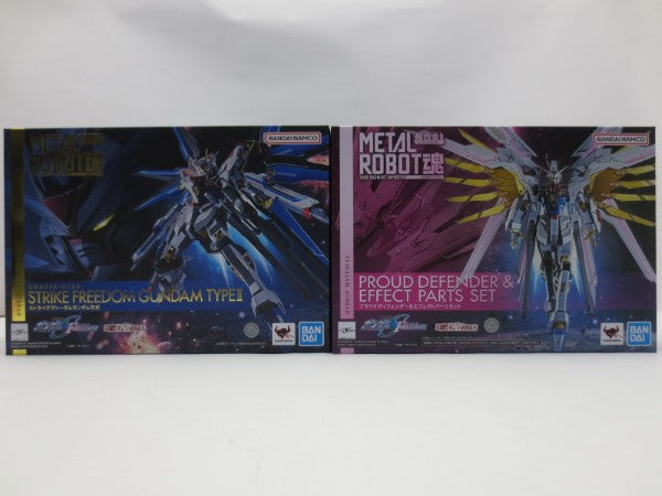 【中古】【未開封】【セット】METAL ROBOT魂 ＜SIDE MS＞ ストライクフリーダムガンダム弐式 プラウドディフェンダー＜フィギュア＞（代引き不可）6587