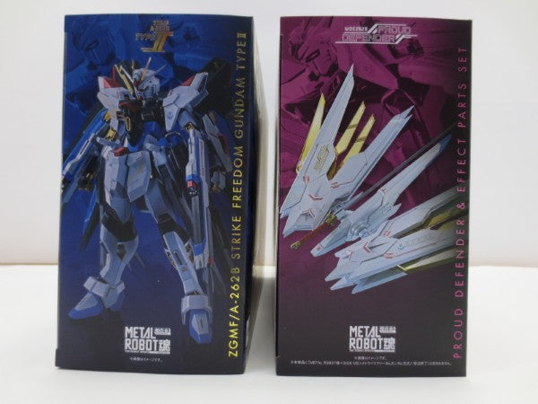 【中古】【未開封】【セット】METAL ROBOT魂 ＜SIDE MS＞ ストライクフリーダムガンダム弐式 プラウドディフェンダー＜フィギュア＞（代引き不可）6587