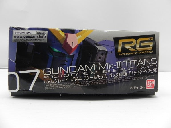 【中古】【未組立】1/144 RG RX-178 ガンダムMk-II(ティターンズ仕様) 「機動戦士Zガンダム」 [0175716]＜プラモデル＞（代引き不可）6587