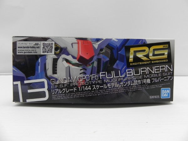 【中古】【未組立】1/144 RG RX-78 GP-01Fb ガンダム試作1号機 フルバーニアン 「機動戦士ガンダム0083 STARDUST MEMORY」＜プラモデル＞（代引き不可）6587