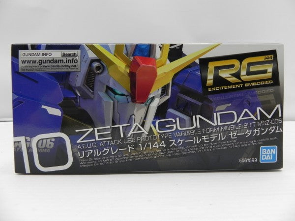 【中古】【未組立】1/144 RG MSZ-006 ゼータガンダム 「機動戦士Zガンダム」 [5061599]＜プラモデル＞（代引き不可）6587