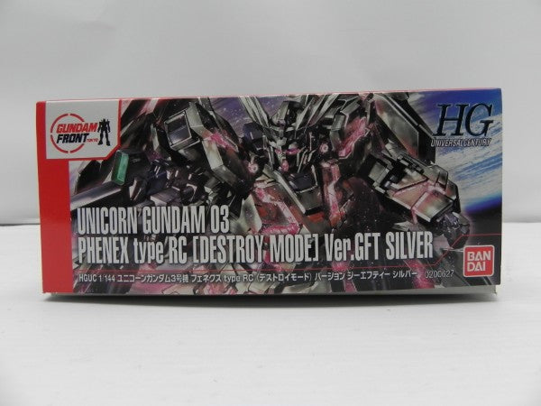 【中古】【未組立】1/144 HGUC RX-0 ユニコーンガンダム3号機 フェネクス type RC(デストロイモード) Ver.GFT SILVER＜プラモデル＞（代引き不可）6587