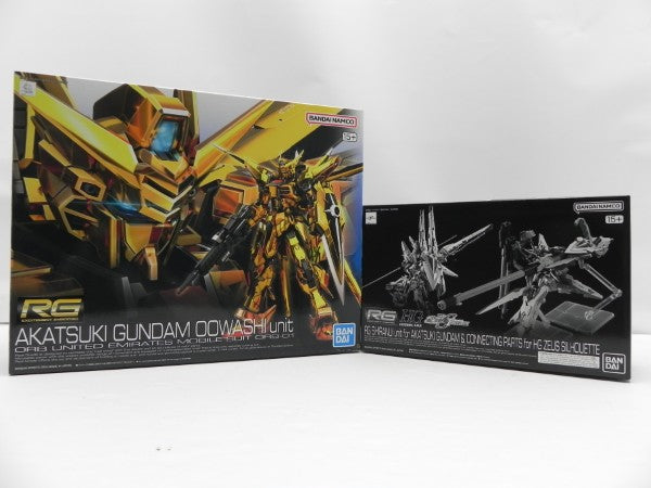 【中古】【未組立】【セット】機動戦士ガンダムSEED DESTINY アカツキ/シラヌイパック＆HG ゼウスシルエット用接続パーツ ＜プラモデル＞（代引き不可）6587