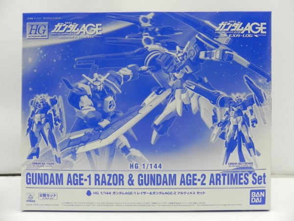 【中古】【未組立】1/144 HG ガンダムAGE-1 レイザー＆ガンダムAGE-2 アルティメスセット(2体セット) 「機動戦士ガンダムAGE」＜プラモデル＞（代引き不可）6587