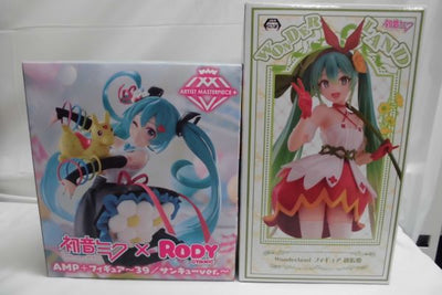 【中古】【未開封品】初音ミク×Rody　AMP＋ フィギュア?39／サンキューver.　Wonderland 親指姫　２体セット＜フィ...