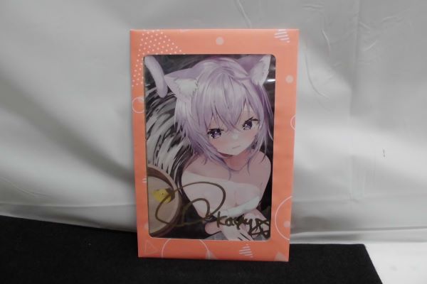 【中古】【未開封】猫又おかゆ 誕生日記念 2023 サイン入りポストカード＜コレクターズアイテム＞（代引き不可）6597