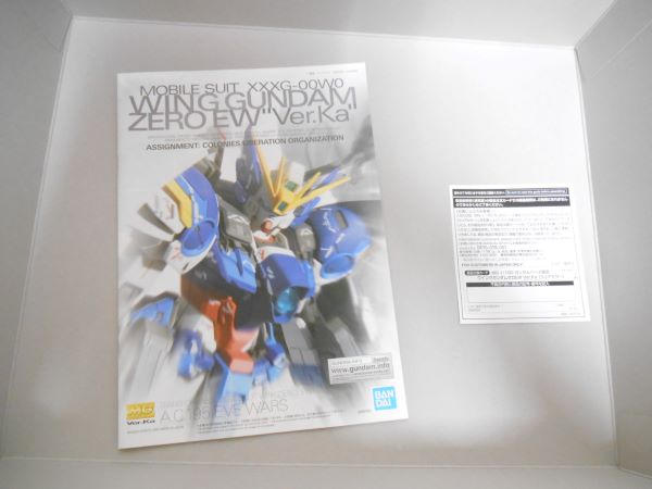 【中古】【未組立】MG 1/100 ガンダムベース限定 ウイングガンダムゼロEW Ver.Ka＜プラモデル＞（代引き不可）6597