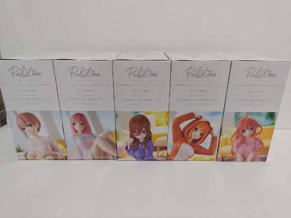 【中古】【未開封】【5体セット】Relax time　五等分の花嫁　フィギュア　一花　二乃　三玖　四葉　五月＜フィギュア＞（代引き不可）6597