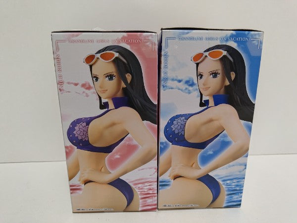 【中古】【未開封】【2体セット】ニコ　ロビン フィギュア　grandline girls vacation　青　紫＜フィギュア＞（代引き不可）6597