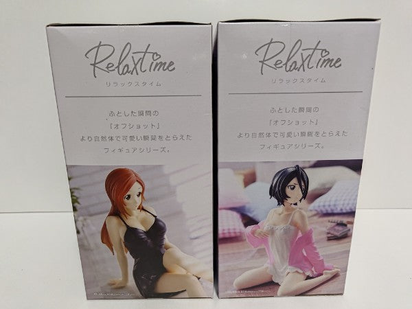 【中古】【未開封】【2体セット】BLEACH　Relax time フィギュア　朽木ルキア　井上織姫＜フィギュア＞（代引き不可）6597