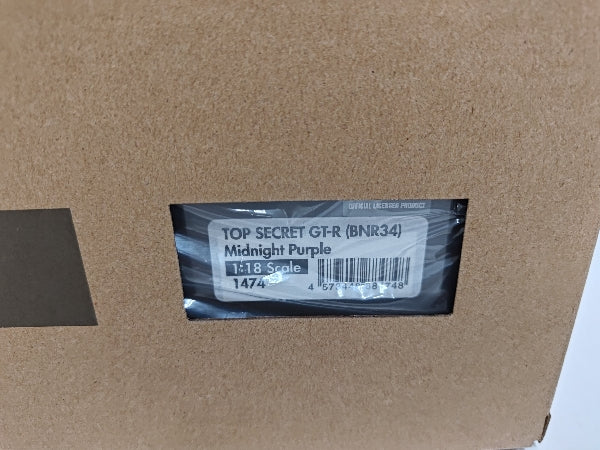 【中古】【未開封】1/18 TOP SECRET GT-R BNR34(ミッドナイトパープル) [IG1474]＜コレクターズアイテム＞（代引き不可）6597