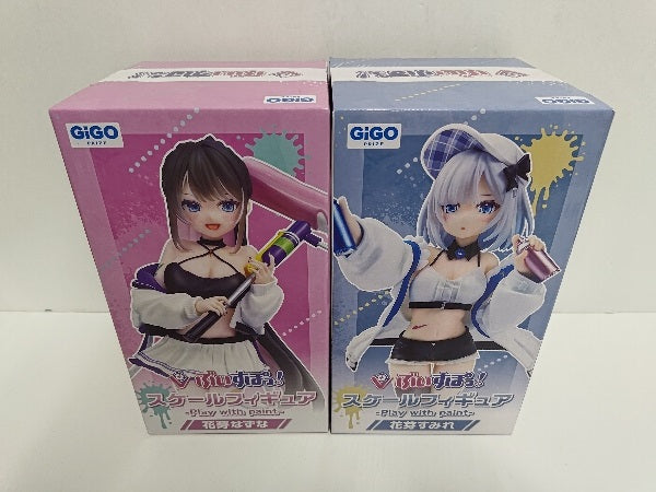 【中古】【未開封】【セット】「花芽なずな 花芽すみれ『ぶいすぽっ！』スケールフィギュア -Play with paint- vol.1」＜フィギュア＞（代引き不可）6597