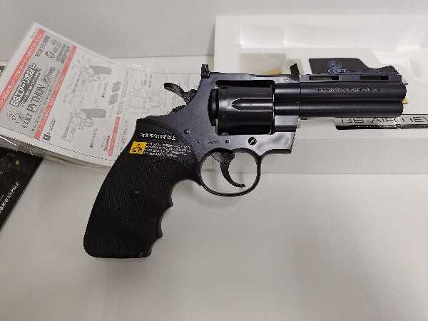 【中古】【開封品】BBエアーリボルバー コルトパイソン.357マグナム 4インチ ブラックモデル＜ミリタリー＞（代引き不可）6597