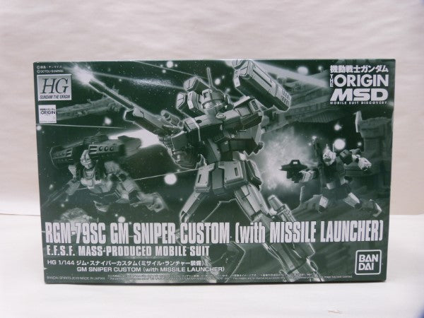 【中古】【未組立】機動戦士ガンダム THE ORIGIN MSD HG 1/144 ジム・スナイパーカスタム ミサイル・ランチャー装備＜プラモデル＞（代引き不可）6600