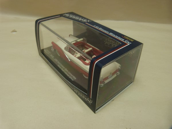 【中古】【開封品】1/43 1956 FORD Fairlane Open Convertible フィエスタレッド コロニアルホワイト ミニカー＜コレクターズアイテム＞（代引き不可）6600