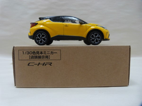 【中古】【開封品】TOYOTA 1/30 店頭展示用色見本ミニカー C-HR 2PQ ブラック イエロー＜コレクターズアイテム＞（代引き不可）6600