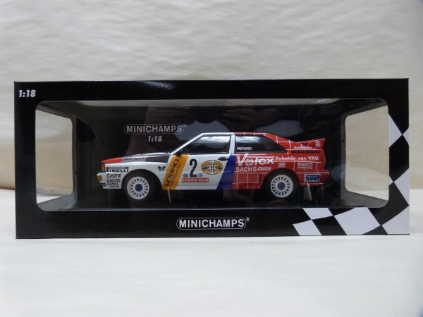 【中古】【未開封】1/18 アウディ クワトロ A2 SCHMIDT MOTORSPORT DEMUTH LUX INTAVD STH HUNSRUCK ラリー 1984 ウィナーズ ＃2 ミニカー＜コレクターズアイテム＞（代引き不可）6600