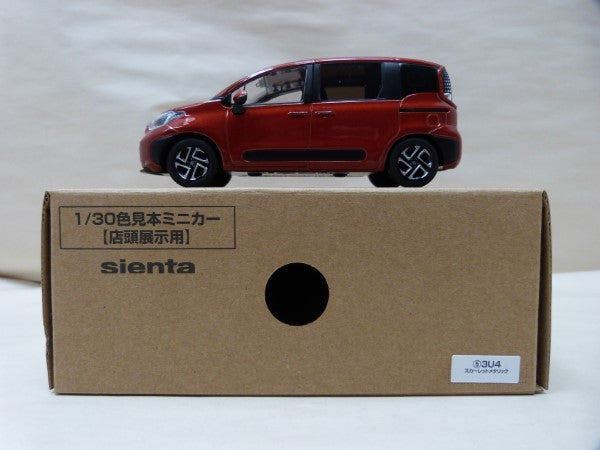 【中古】【開封品】1/30 店頭展示用色見本ミニカー sienta 3U4 スカーレットメタリック＜コレクターズアイテム＞（代引き不可）6600