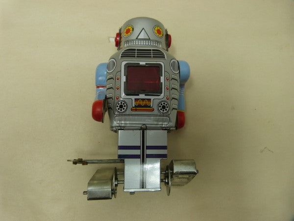 【中古】【開封品】WIND UP SPARKY ROBOT ワインドアップ スパーキーロボット シルバーver. 完全復刻版 ブリキ玩具＜フィギュア＞（代引き不可）6600