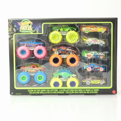 【中古】【未開封】MONSTER TRUCKS(モンスタートラック) グローインザダーク コレクション 10パック「Hot Wheel...