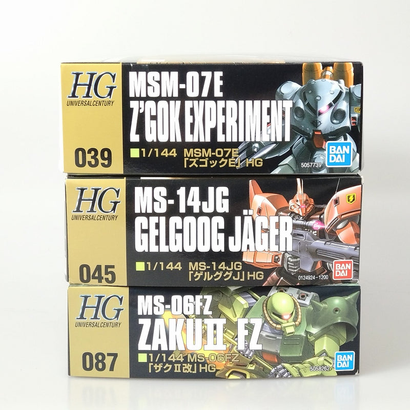 【中古】【未組立】【セット】1/144 HGUC「機動戦士ガンダム0080 ポケットの中の戦争」ザクII改/ズゴックE/ゲルググJ＜プラモデル＞（代引き不可）6602