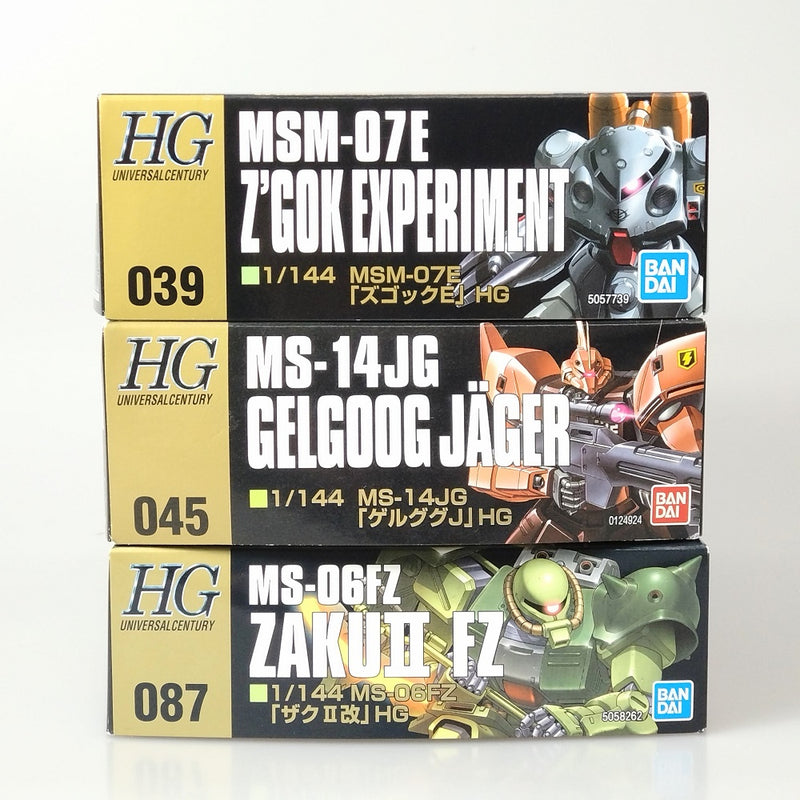 【中古】【未組立】【セット】1/144 HGUC「機動戦士ガンダム0080 ポケットの中の戦争」ザクII改/ズゴックE/ゲルググJ＜プラモデル＞（代引き不可）6602