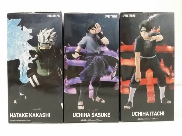 中古】【未開封】【３体セット】「NARUTO-ナルト-疾風伝」 EFFECTREME はたけカカシ＆うちはサスケ＆うちはイタチ＜フィギュア