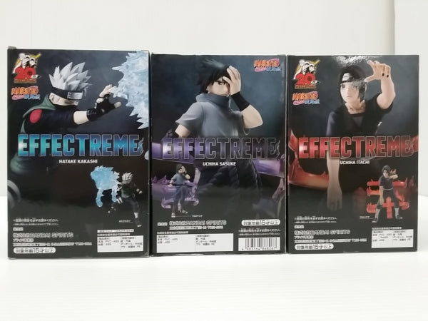 中古】【未開封】【３体セット】「NARUTO-ナルト-疾風伝」 EFFECTREME はたけカカシ＆うちはサスケ＆うちはイタチ＜フィギュア