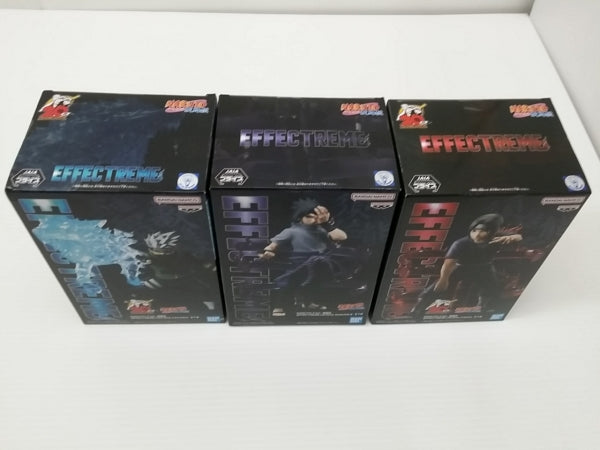 中古】【未開封】【３体セット】「NARUTO-ナルト-疾風伝」 EFFECTREME はたけカカシ＆うちはサスケ＆うちはイタチ＜フィギュア