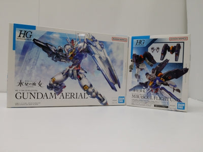 【中古】【未組立】1/144 HG ガンダムエアリアル ＆ ミラソウル社製フライトユニット装備「機動戦士ガンダム 水星の魔女」＜プラモ...