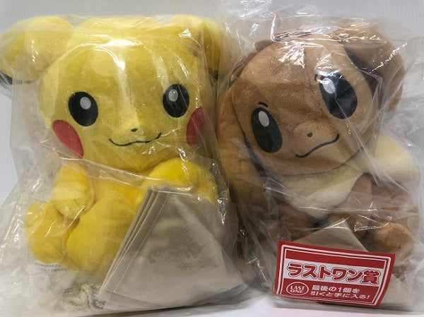 【中古】【未開封品】一番くじ 「2023 Pokemon Collection くじ ?HIDAMARI LIFE?」ひなたぼっこピカチュウ（A賞）・ひなたぼっこイーブイ（ラストワン賞）  ぬいぐるみ 2種セット＜おもちゃ＞（代引き不可）6605