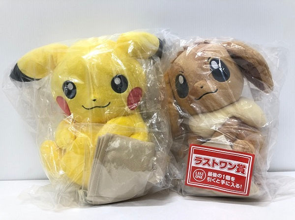 【中古】【未開封品】一番くじ 「2023 Pokemon Collection くじ ?HIDAMARI LIFE?」ひなたぼっこピカチュウ（A賞）・ひなたぼっこイーブイ（ラストワン賞）  ぬいぐるみ 2種セット＜おもちゃ＞（代引き不可）6605