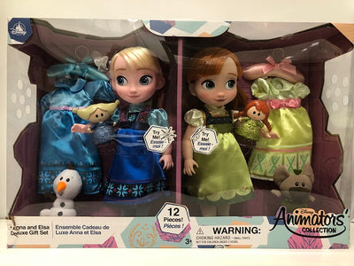 【中古】【外装一部破損】【開封品】 アナ＆エルサ デラックスギフトセット 「アナと雪の女王」 ディズニーアニメーターズコレクションド...