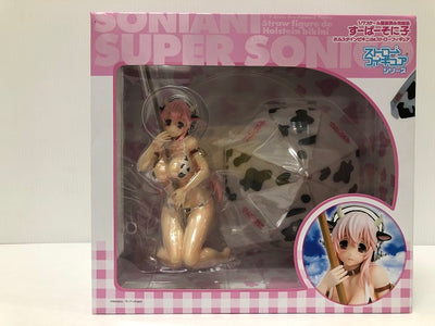 【中古】【未開封品】すーぱーそに子 ホルスタインビキニdeストローフィギュア 「そにアニ -SUPER SONICO THE ANIM...