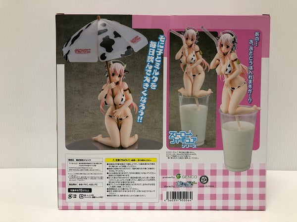 【中古】【未開封品】すーぱーそに子 ホルスタインビキニdeストローフィギュア 「そにアニ -SUPER SONICO THE ANIMATION-」 1/7 塗装済み完成品＜フィギュア＞（代引き不可）6605