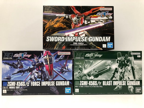 【中古】【未組立】【セット】HGCE 1/144 フォースインパルスガンダム／HGCE 1/144 ブラストインパルスガンダム／HG ソードインパルスガンダム ３点＜プラモデル＞（代引き不可）6605