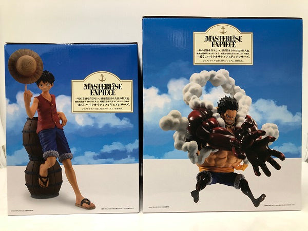 【中古】【未開封】【セット】一番くじ ワンピース TV25周年記念 〜海賊王への道〜MASTERLISE EXPIECE A賞 モンキー・D・ルフィ／D賞 モンキー・D・ルフィ ギア4 ＜フィギュア＞（代引き不可）6605