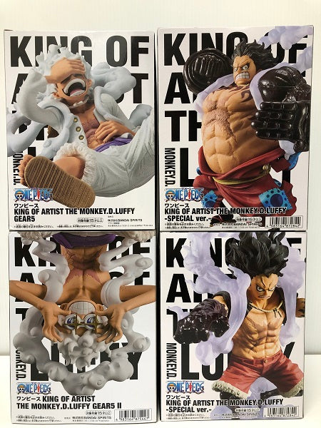 【中古】【未開封】【4点セット】モンキー・D・ルフィ  SPECIAL ver.(GEAR4)２種＆ルフィ GEAR5,GEAR5 ll 計「KING OF ARTIST」＜フィギュア＞（代引き不可）6605