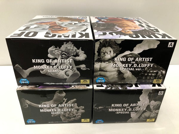 【中古】【未開封】【4点セット】モンキー・D・ルフィ  SPECIAL ver.(GEAR4)２種＆ルフィ GEAR5,GEAR5 ll 計「KING OF ARTIST」＜フィギュア＞（代引き不可）6605