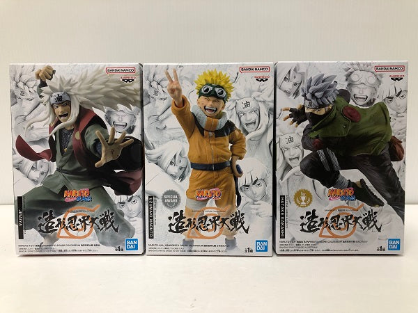 【中古】【未開封】【セット】NARUTO-ナルト BANPRESTO FIGURE COLOSSEUM 造形忍界大戦/うずまきナルト/はたけカカシ/自来也＜フィギュア＞（代引き不可）6605