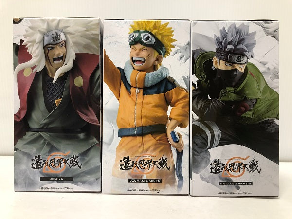 【中古】【未開封】【セット】NARUTO-ナルト BANPRESTO FIGURE COLOSSEUM 造形忍界大戦/うずまきナルト/はたけカカシ/自来也＜フィギュア＞（代引き不可）6605